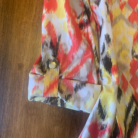 Laura Ashley Vibrant Red and Yellow Patterned jacket - Picture 4 of 10